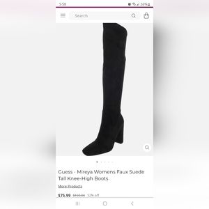 Guess - Mireya Womens Faux Suede Tall Knee-High Boots